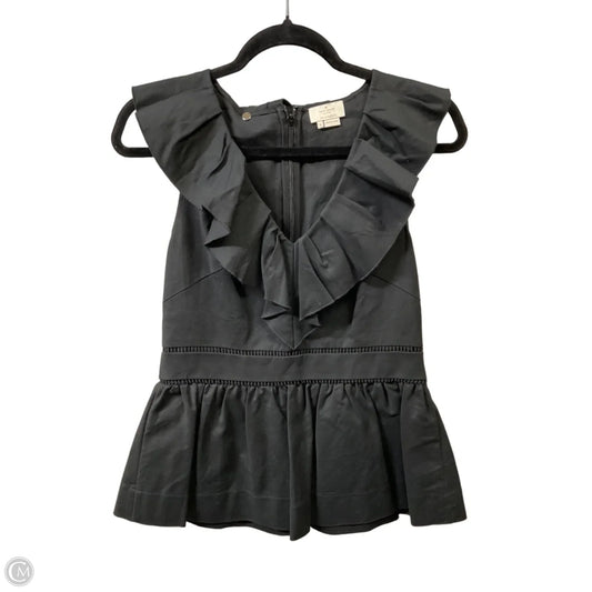 Top Sleeveless Designer By Kate Spade In Black, Size: 8