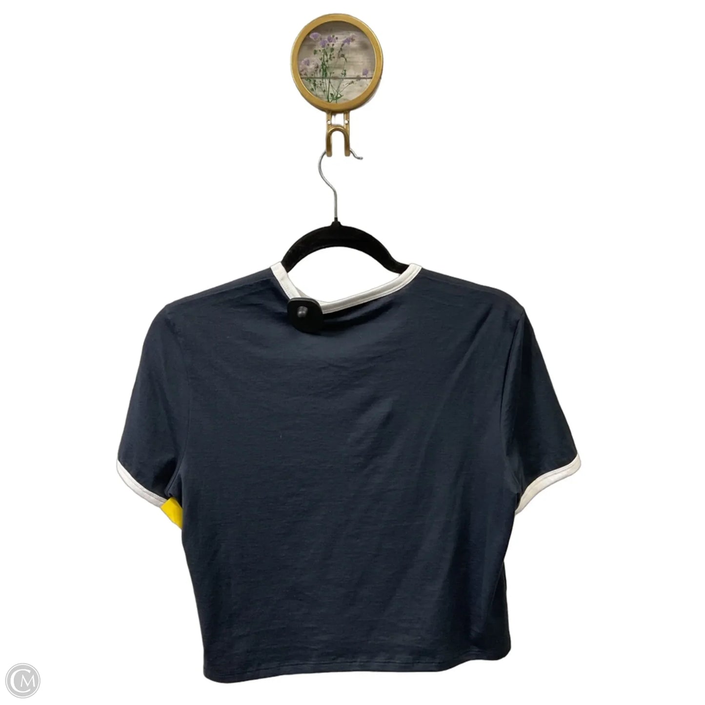 Top Short Sleeve By Theory In Navy, Size: Sp