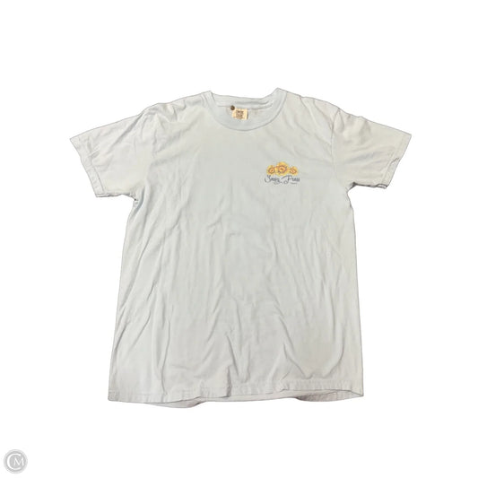 Top Short Sleeve By Comfort Colors In Blue, Size: L