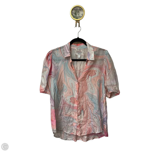 Blouse Short Sleeve By Johnny Was In Multi-colored, Size: S