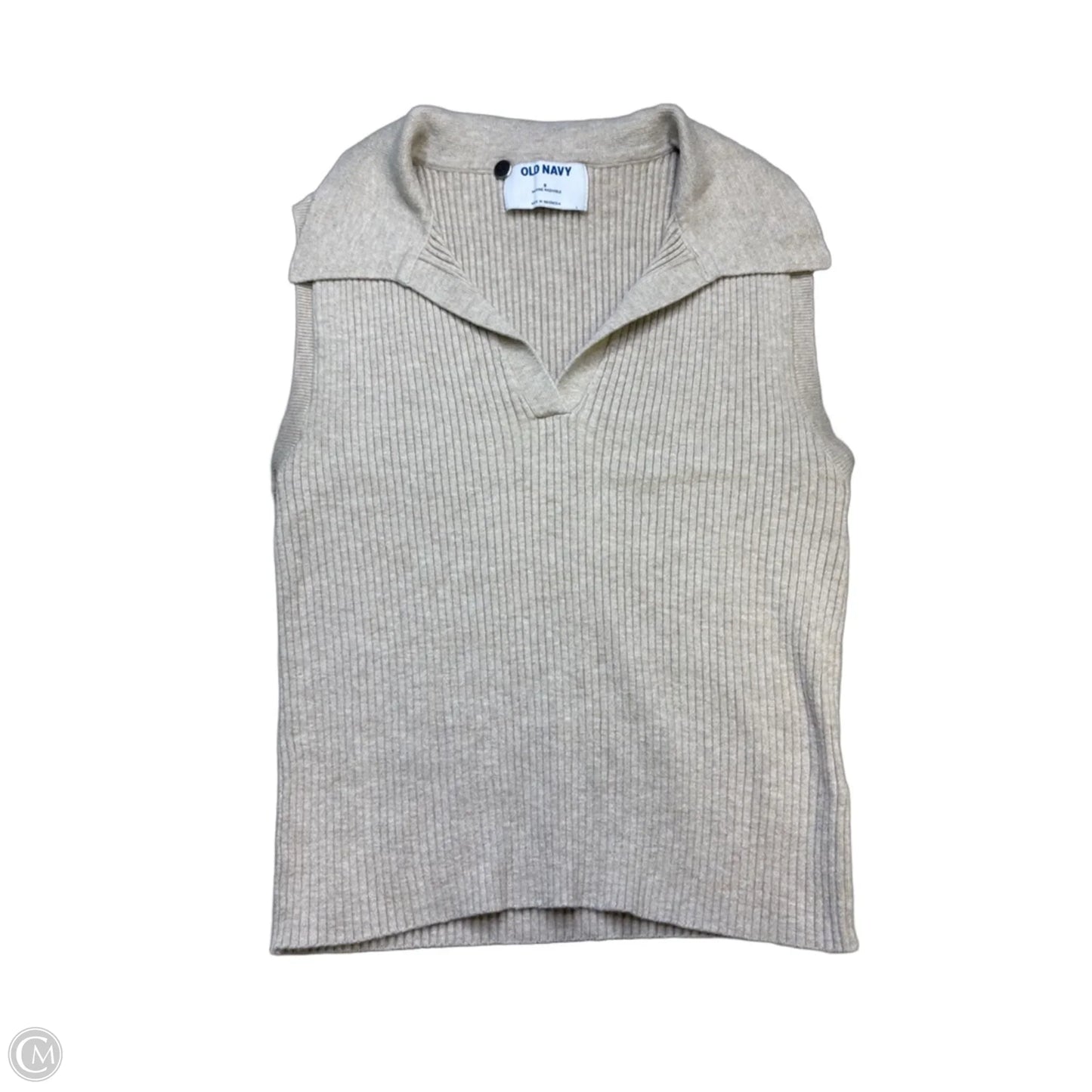 Top Sleeveless By Old Navy In Tan, Size: S