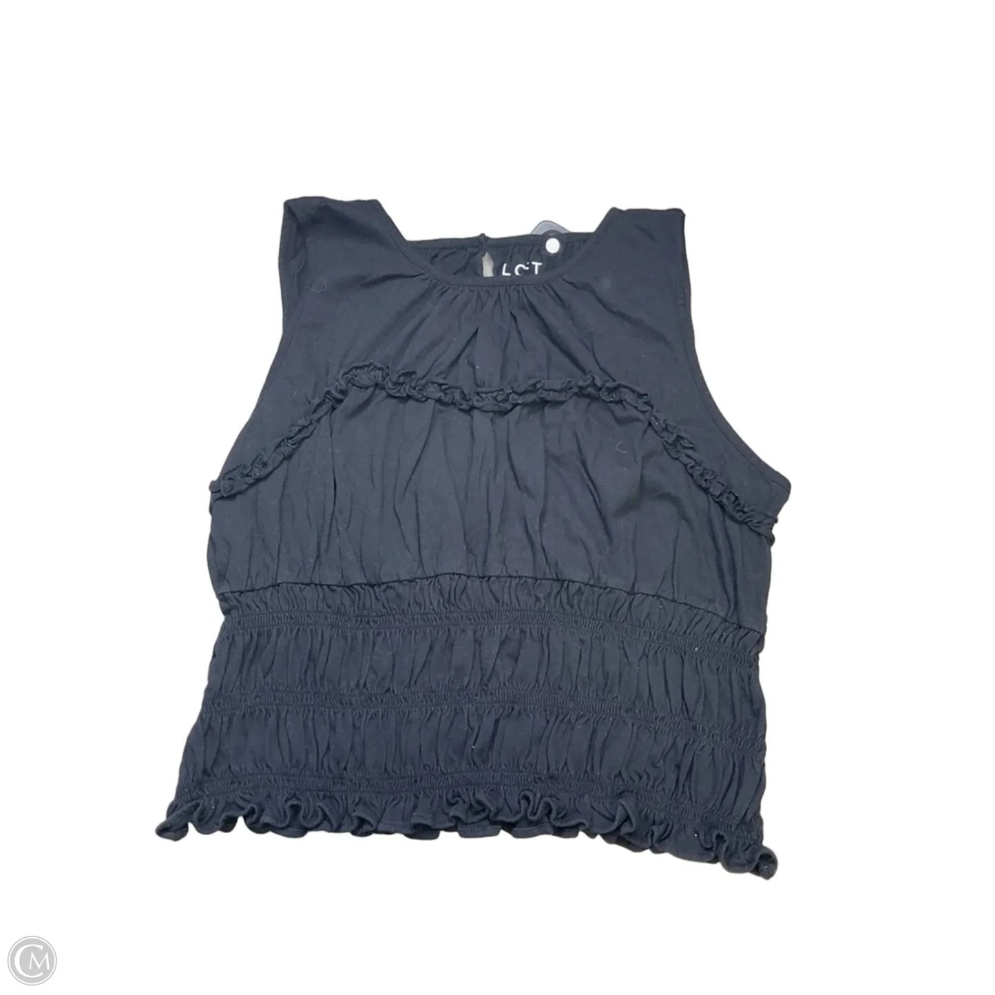 Top Sleeveless By Loft In Black, Size: L