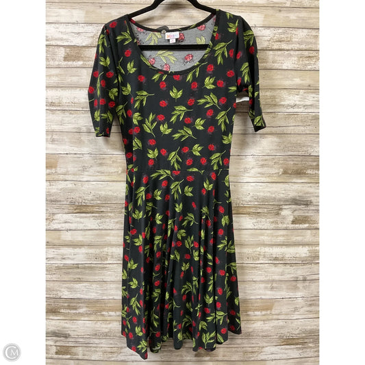 Dress Casual Short By Lularoe In Black & Red, Size: M