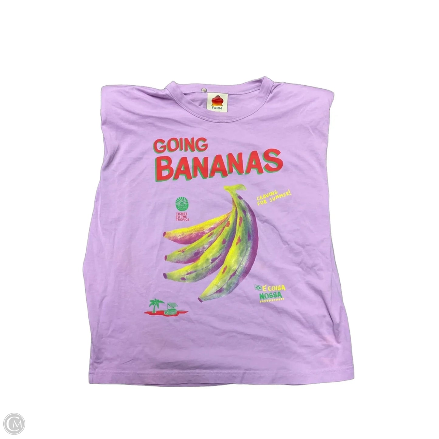 Top Sleeveless By Farm Rio In Purple, Size: S