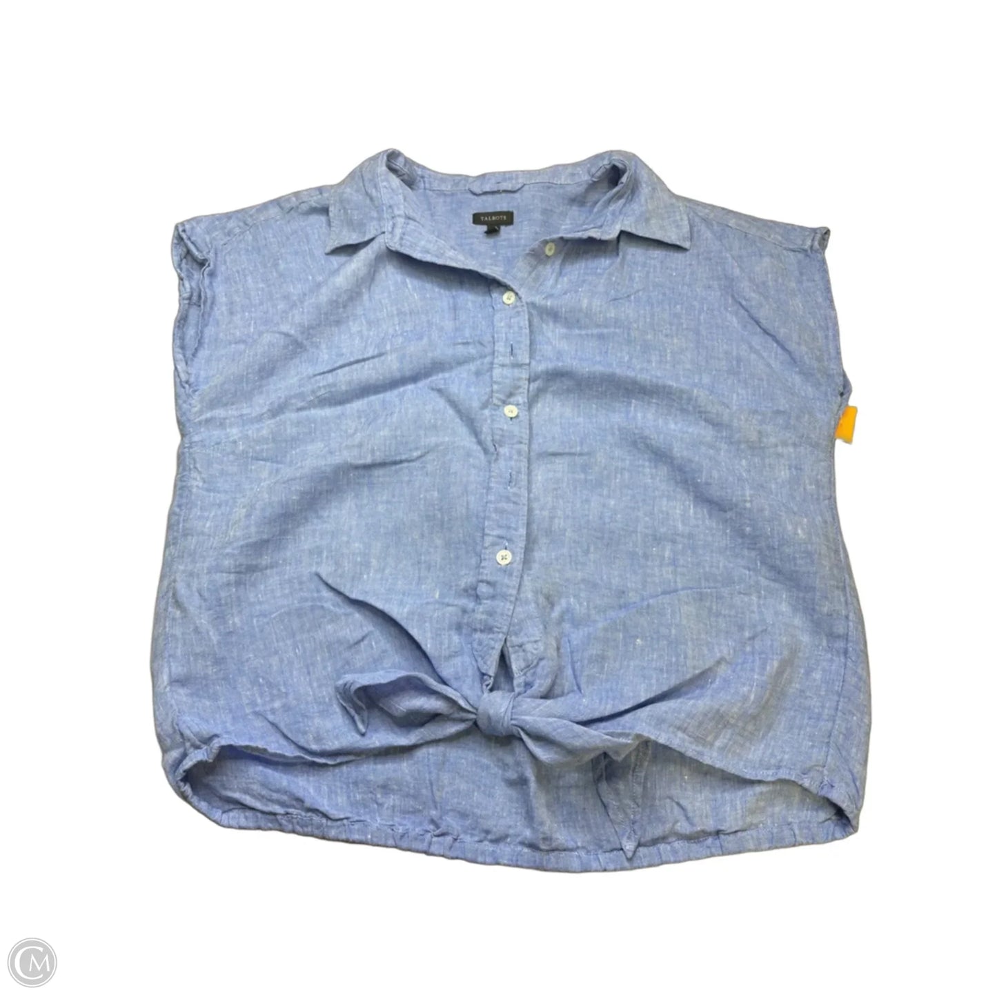 Blouse Sleeveless By Talbots In Blue, Size: M
