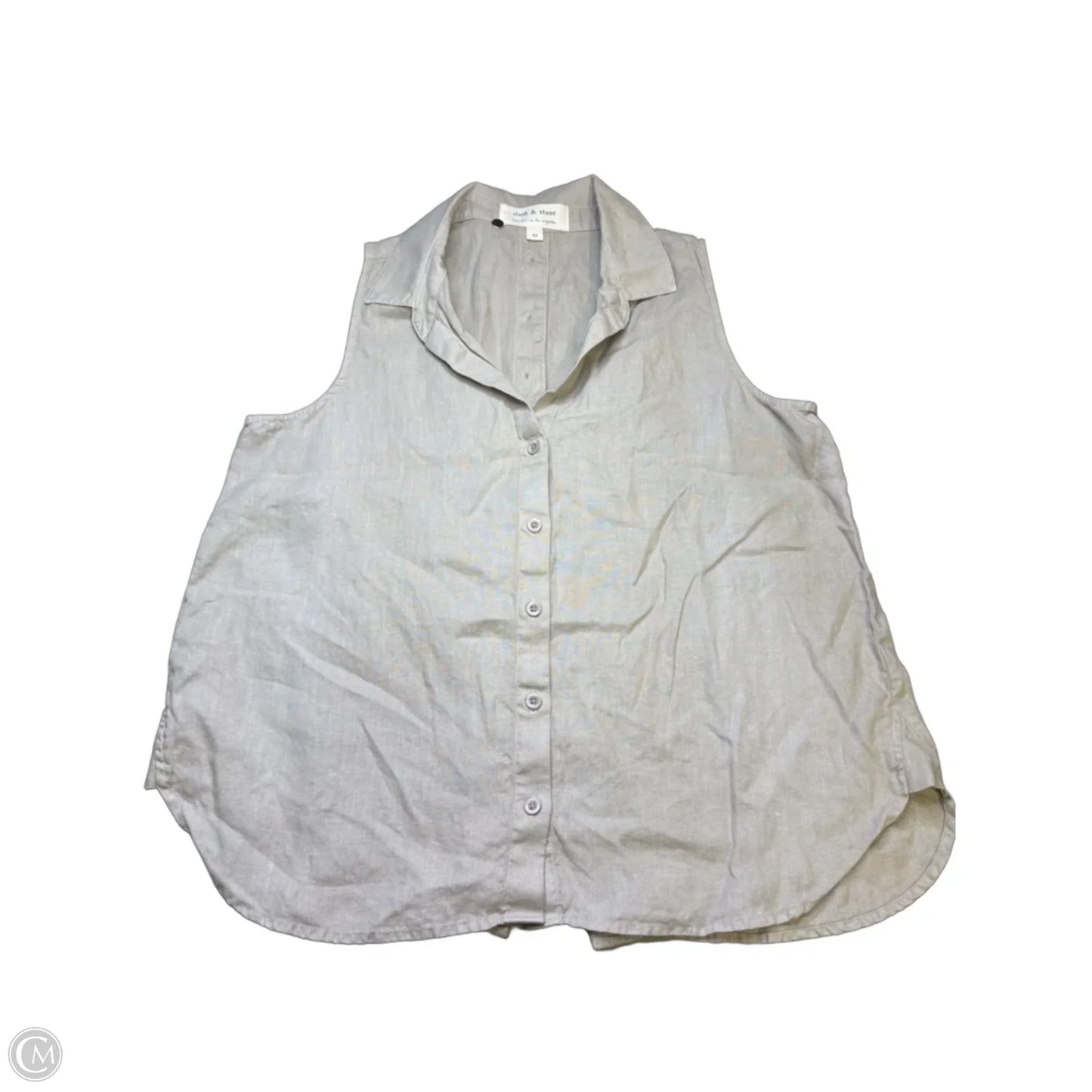 Top Sleeveless By Cloth & Stone In Beige, Size: M