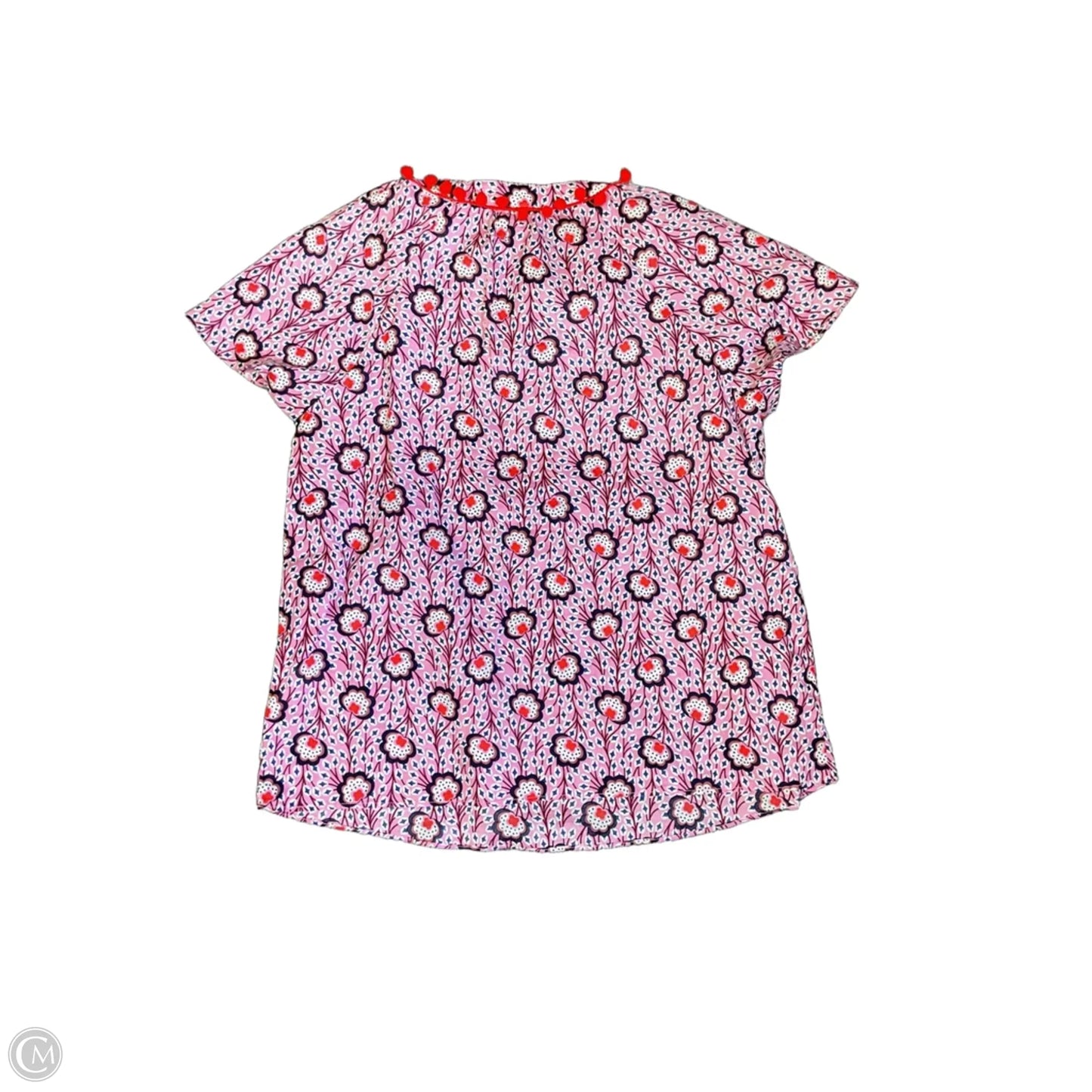 Blouse Short Sleeve By Boden In Pink & Red, Size: S