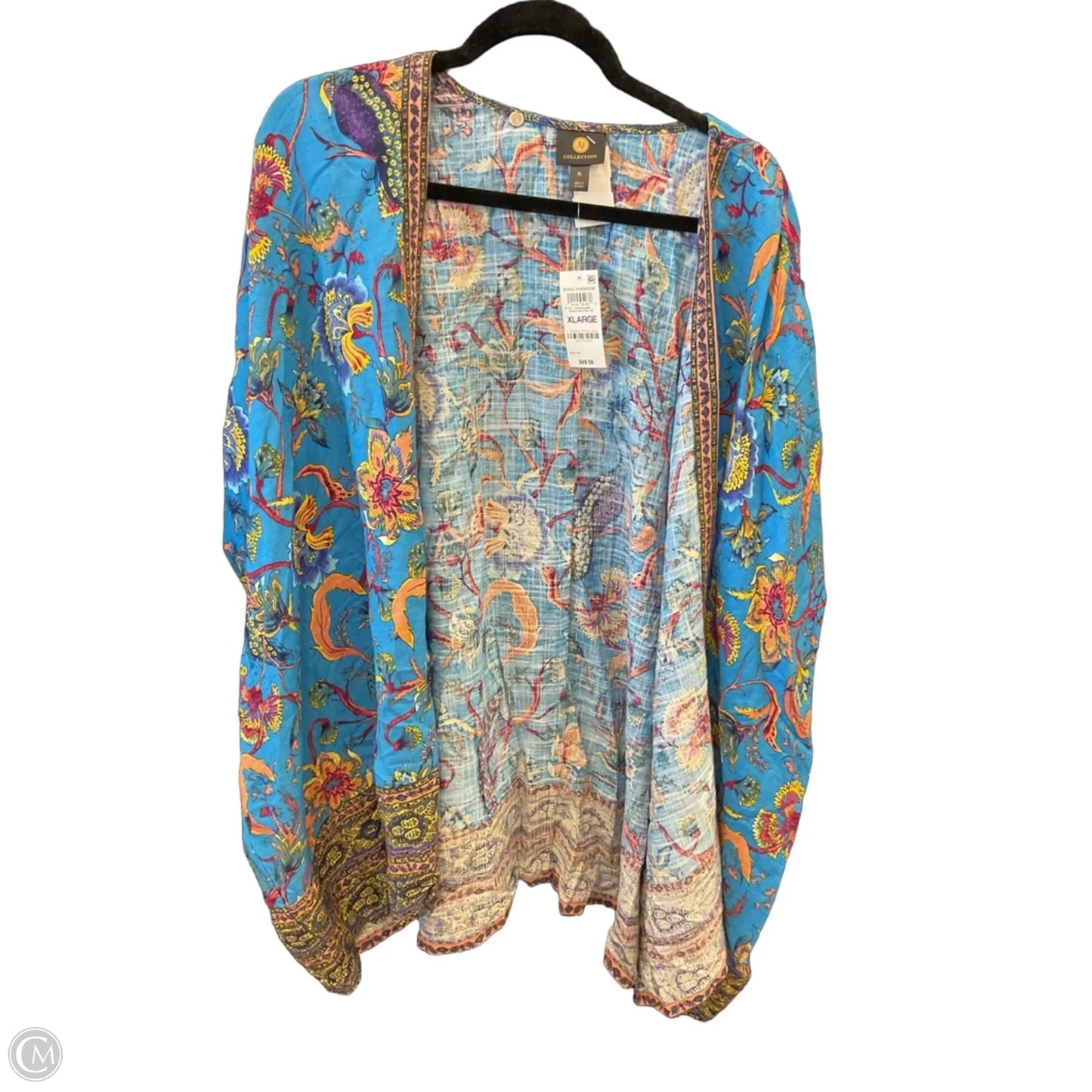 Kimono By Jm Collections In Floral Print, Size: Xl