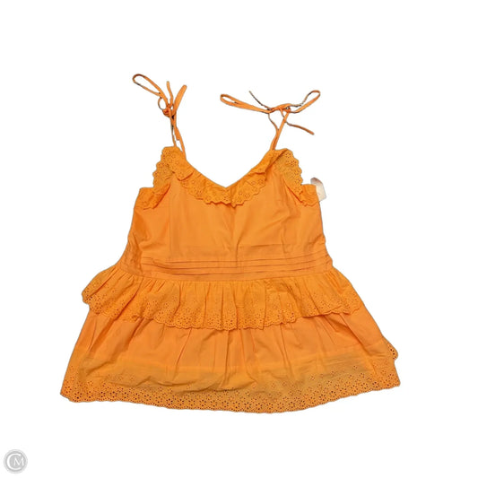 Top Sleeveless By Anthropologie In Orange, Size: M