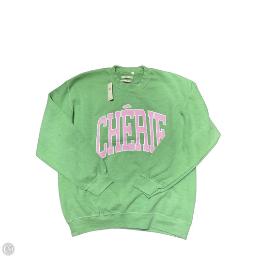 Sweatshirt Crewneck By Anthropologie In Green, Size: S