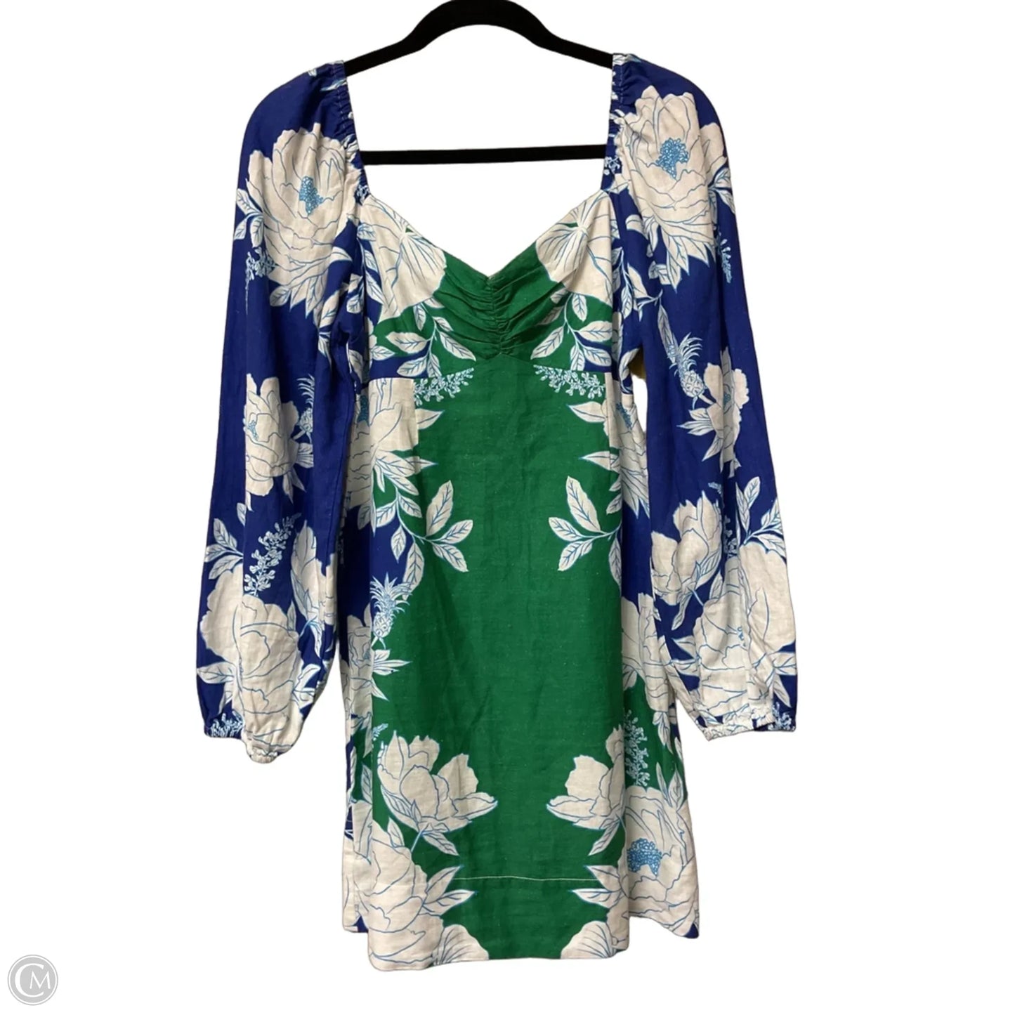 Dress Casual Short By Farm Rio In Blue & Green, Size: S