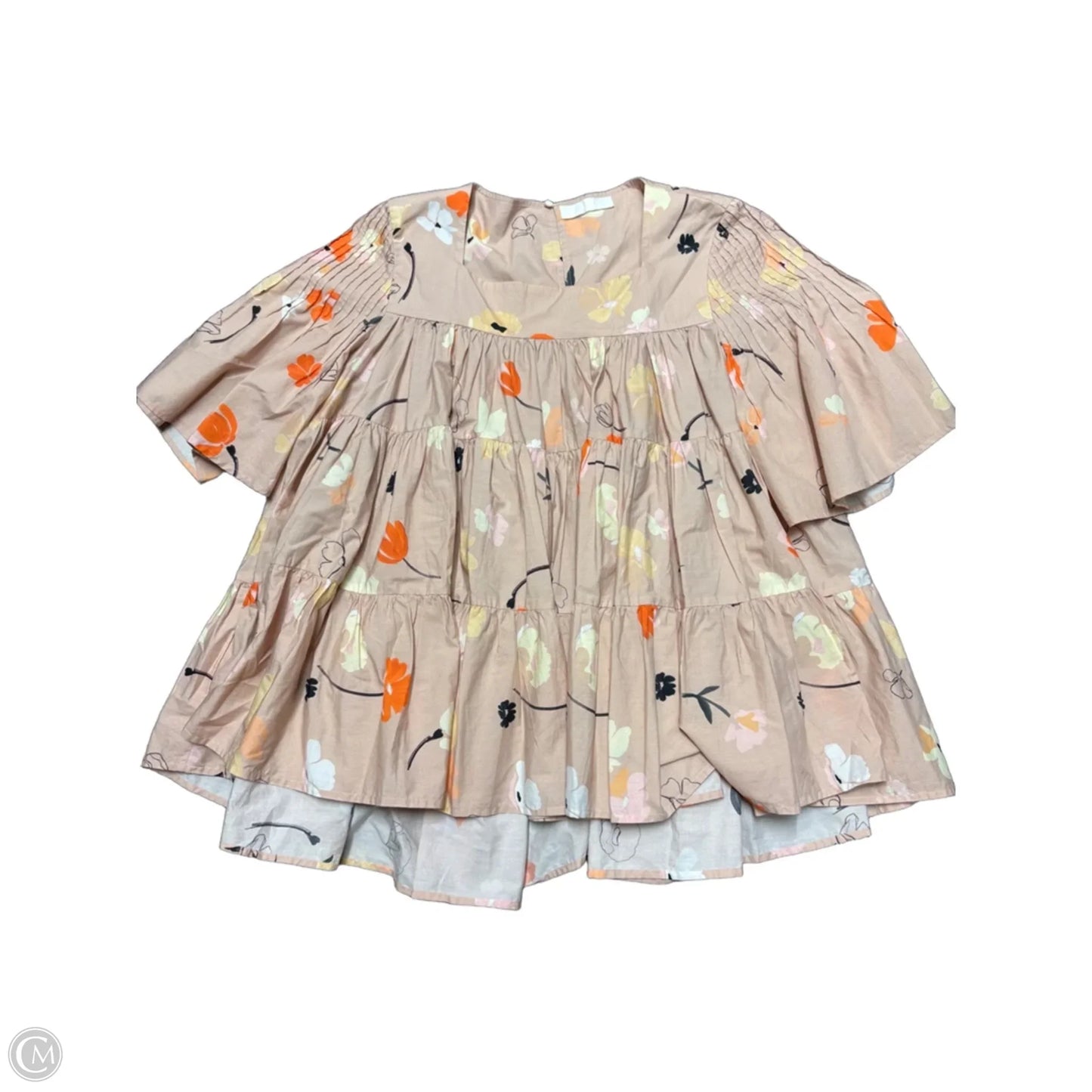 Blouse Short Sleeve By Cma In Pink, Size: S