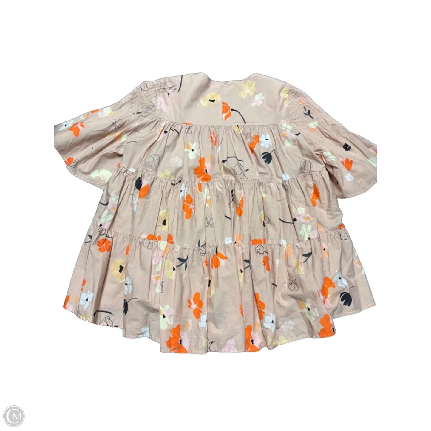 Blouse Short Sleeve By Cma In Pink, Size: S