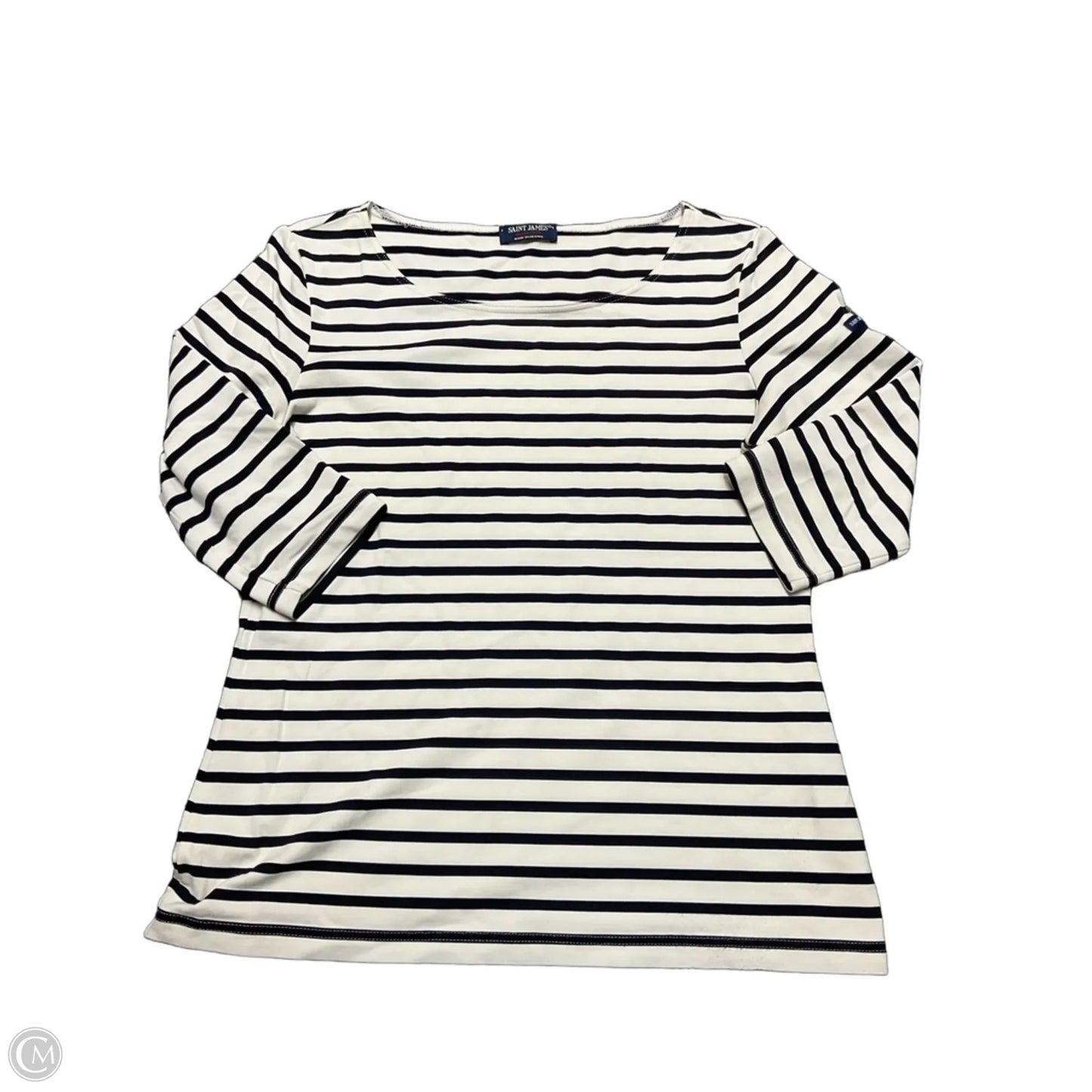 Top 3/4 Sleeve By Cma In Striped Pattern, Size: 10