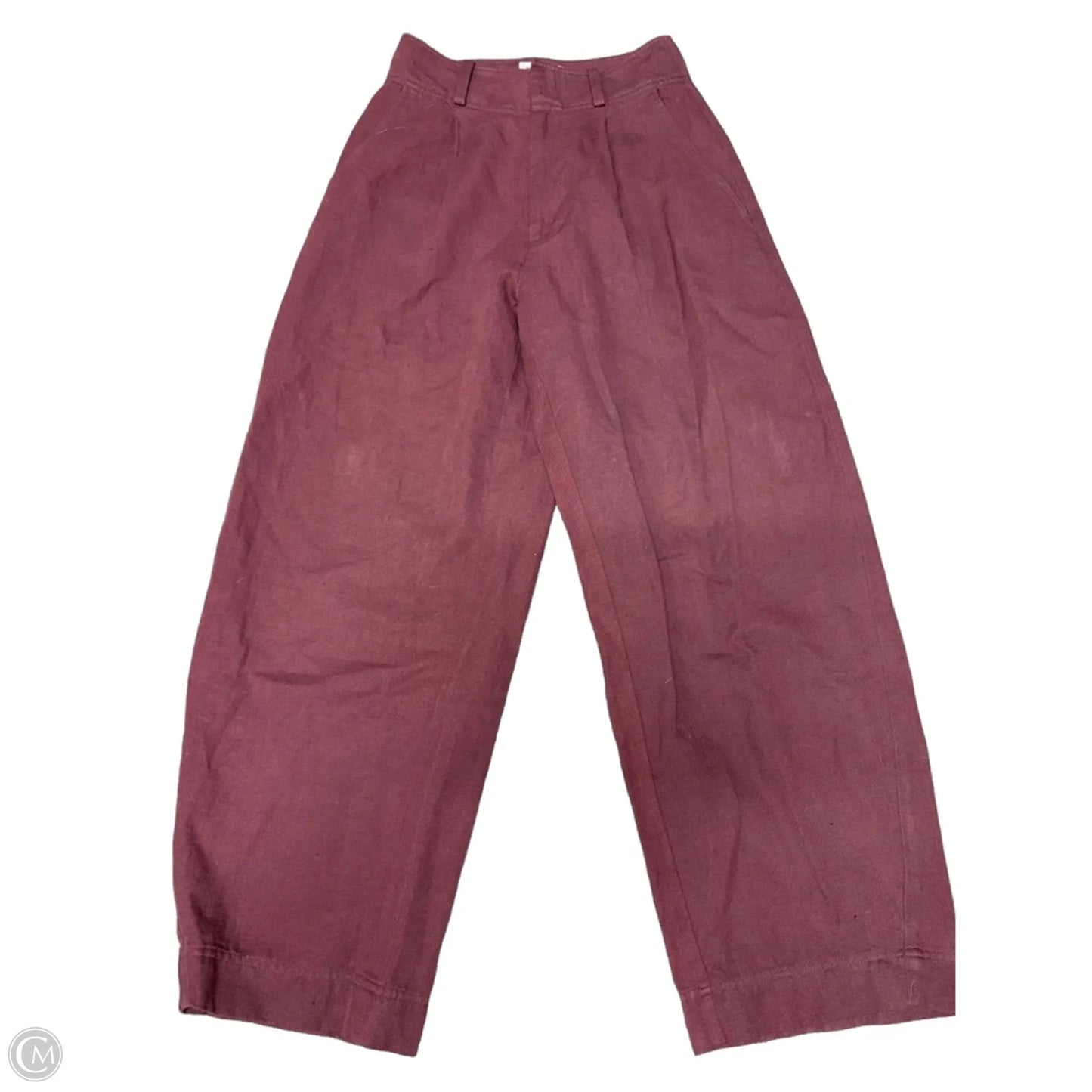 Pants Wide Leg By Cma In Maroon, Size: Xxs