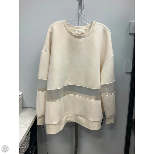 Athletic Sweatshirt Crewneck By Anthropologie In Cream, Size: 2x