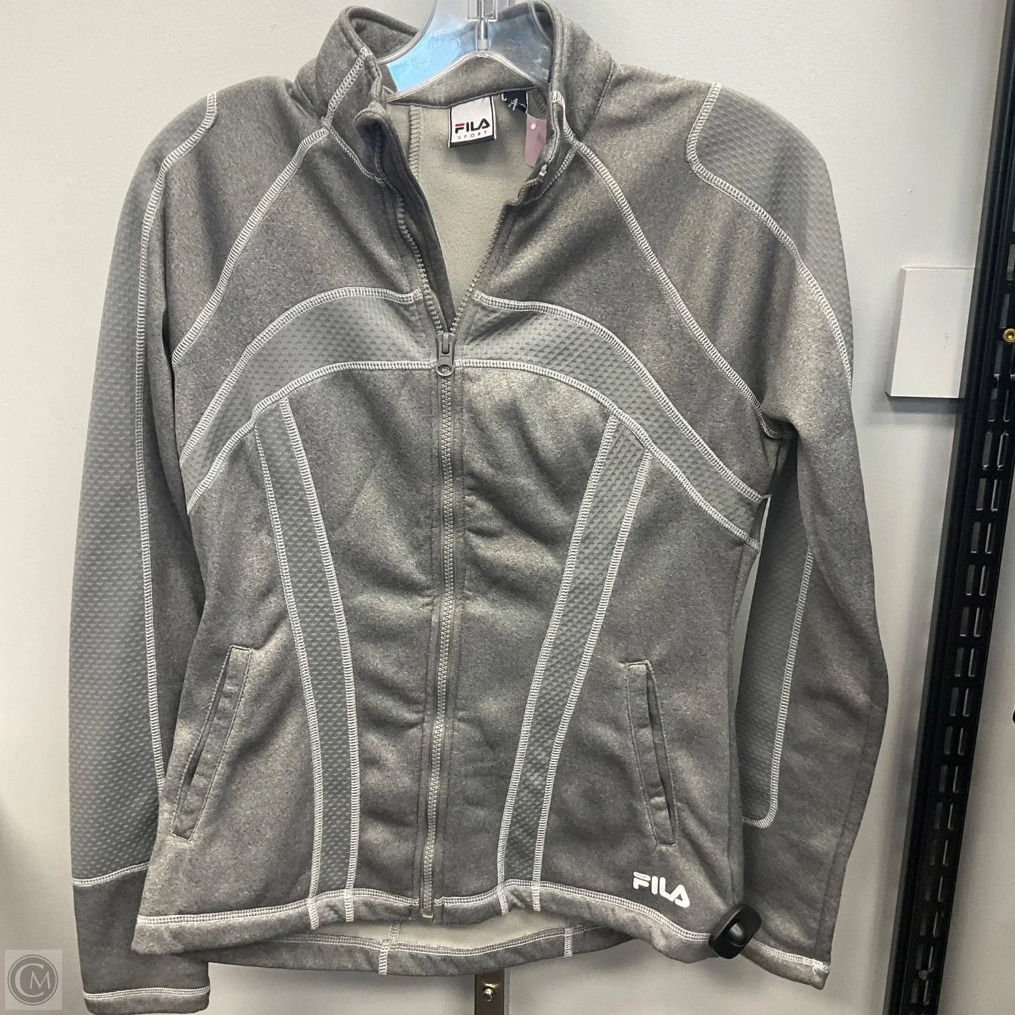 Athletic Jacket By Fila In Grey, Size: S