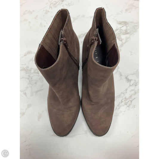 Boots Ankle Heels By Kelly And Katie In Brown, Size: 9