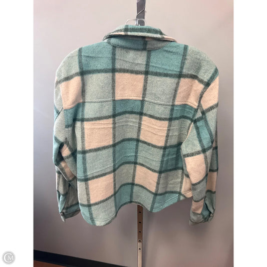 Jacket Shirt By Miami In Plaid Pattern, Size: L