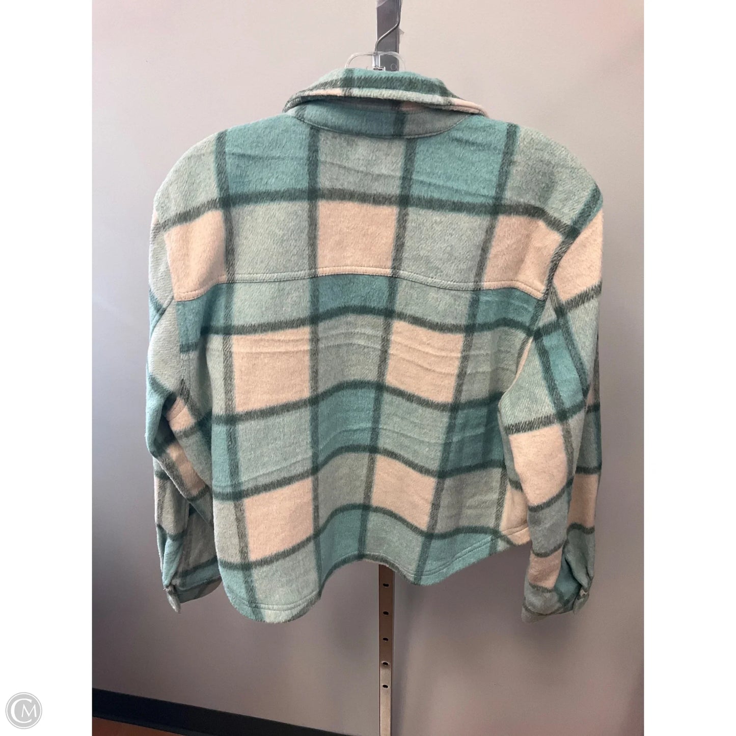 Jacket Shirt By Miami In Plaid Pattern, Size: L