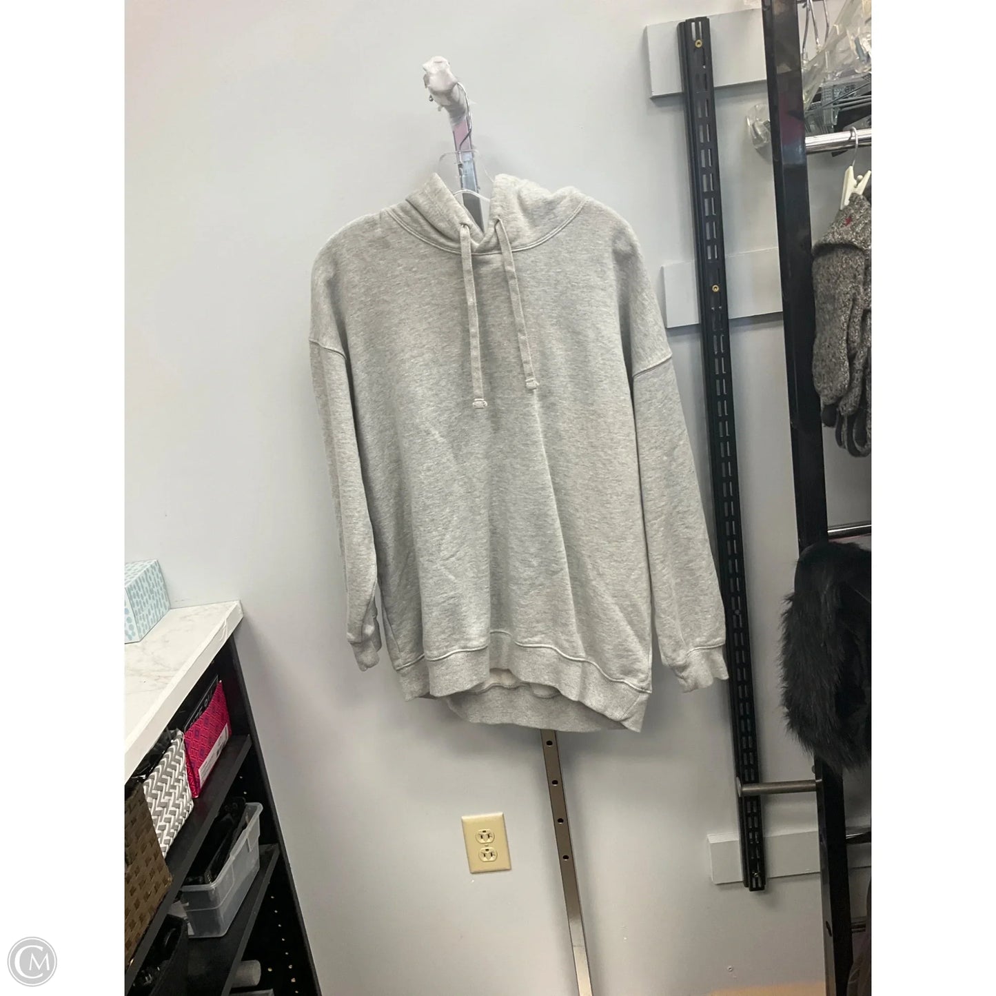 Sweatshirt Hoodie By H&m In Grey, Size: S