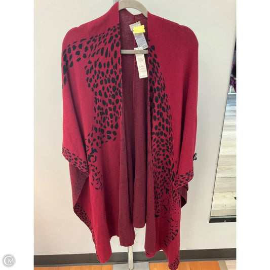 Poncho By Chicos In Red, Size: L