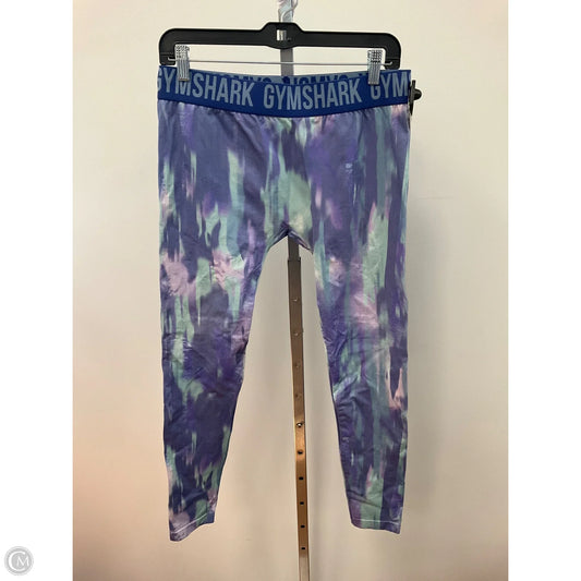 Athletic Leggings By Gym Shark In Tie Dye Print, Size: L