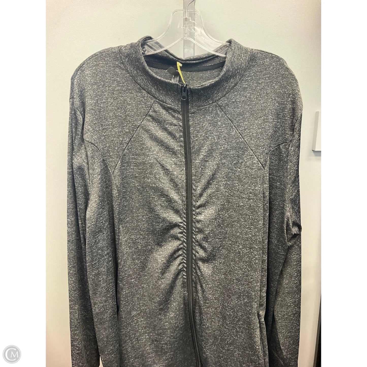 Athletic Jacket By Daisy Fuentes In Grey, Size: 3x