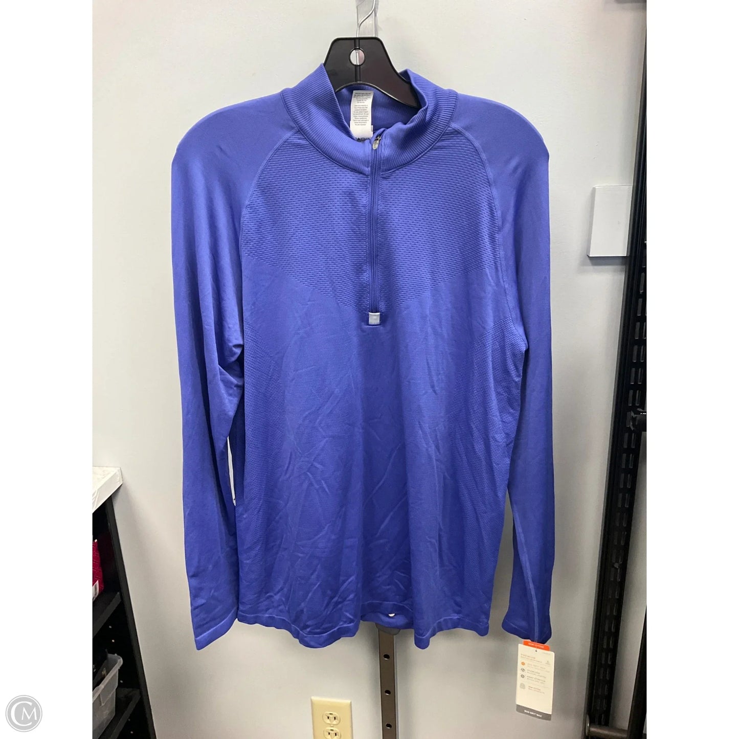 Athletic Top Long Sleeve Collar By Champion In Purple, Size: Xl