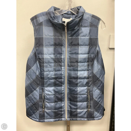 Vest Puffer & Quilted By Christopher And Banks In Plaid Pattern, Size: Xl
