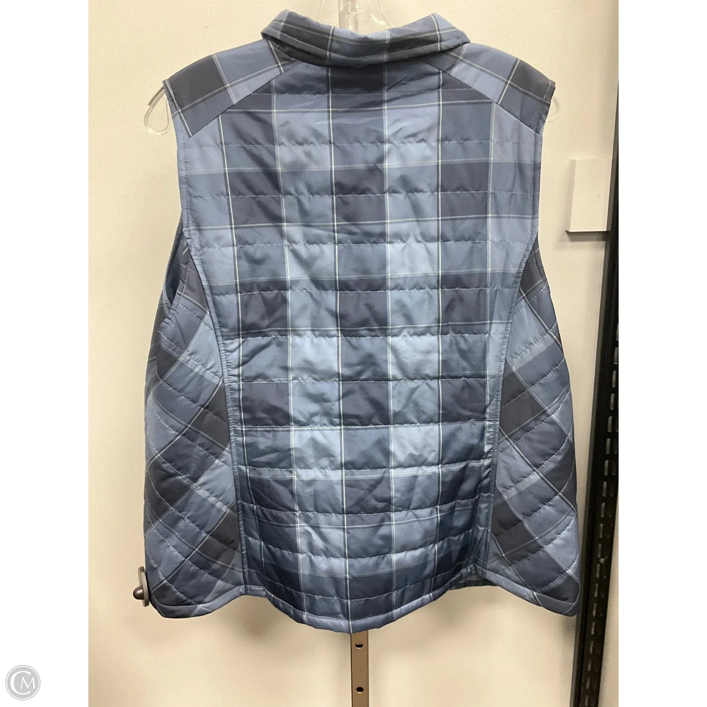 Vest Puffer & Quilted By Christopher And Banks In Plaid Pattern, Size: Xl