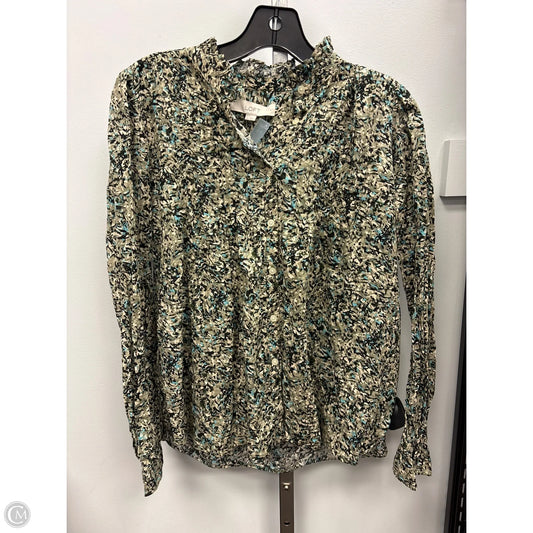 Top Long Sleeve By Loft In Multi-colored, Size: S