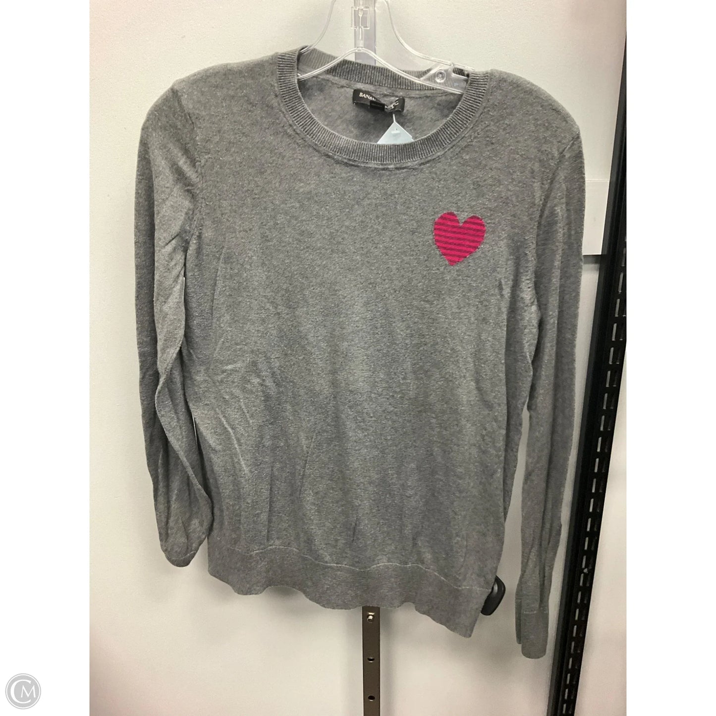 Top Long Sleeve By Banana Republic In Grey, Size: M