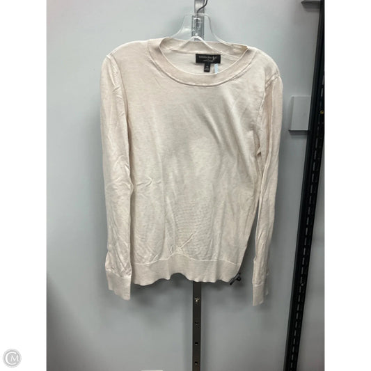 Top Long Sleeve By Banana Republic In Cream, Size: M