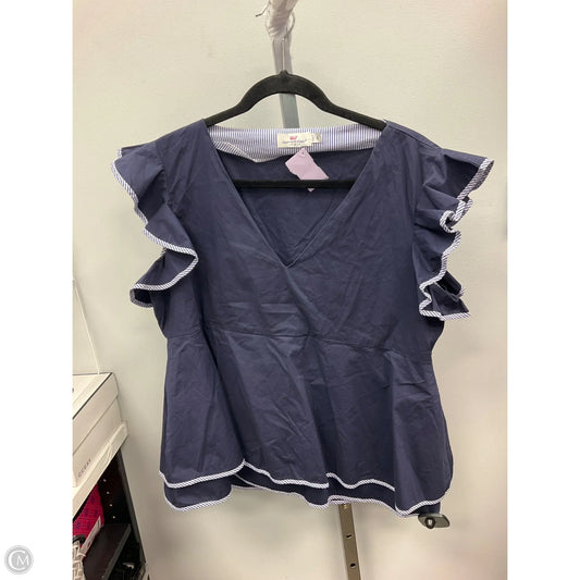 Top Short Sleeve By Vineyard Vines In Blue, Size: Xl