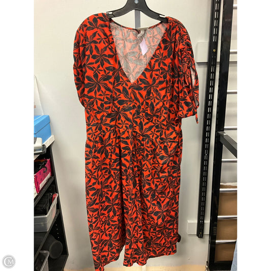 Dress Casual Short By Ava & Viv In Black & Red, Size: 1x