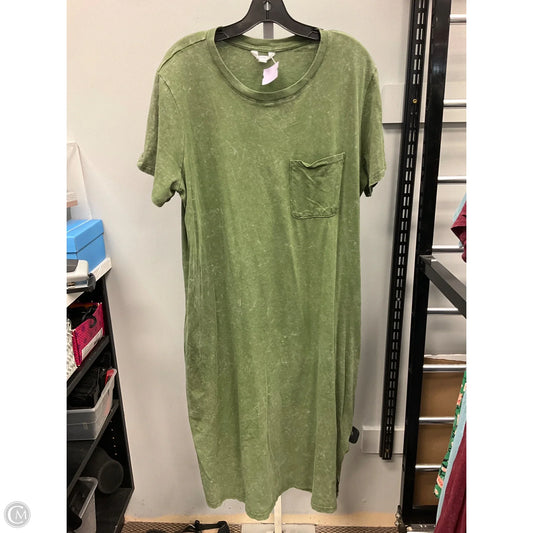 Dress Casual Midi By Time And Tru In Green, Size: 22