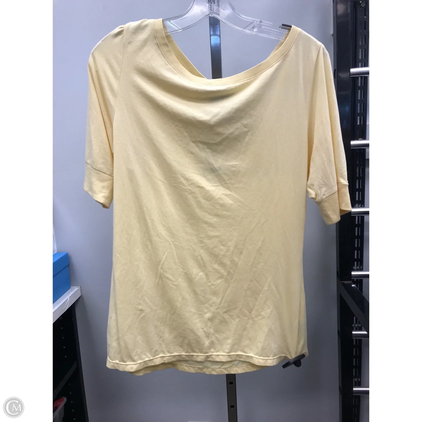 Top Short Sleeve By Inc In Yellow, Size: Xl