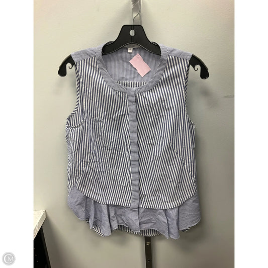 Top Sleeveless Designer By Derek Lam In Blue & White, Size: 6