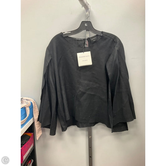 Top Long Sleeve By Massimo Dutti In Black, Size: L