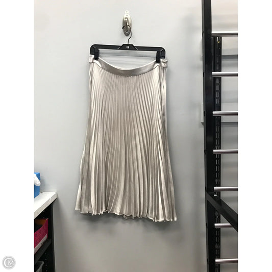 Skirt Midi By Reiss In Silver, Size: 10