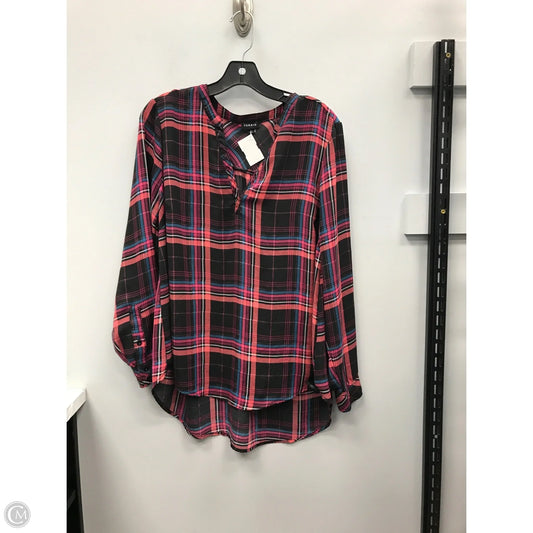 Top Long Sleeve By Torrid In Plaid Pattern, Size: 1x
