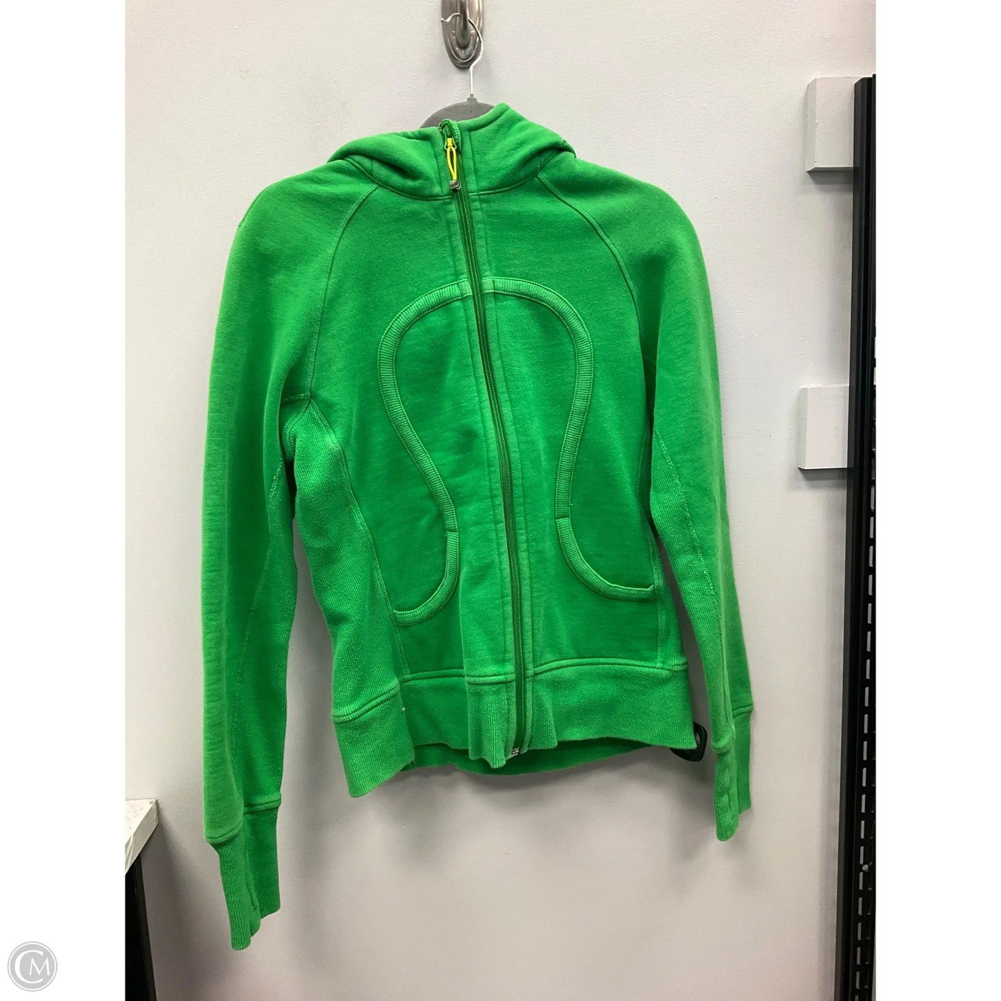 Athletic Sweatshirt Hoodie By Lululemon In Green, Size: 6