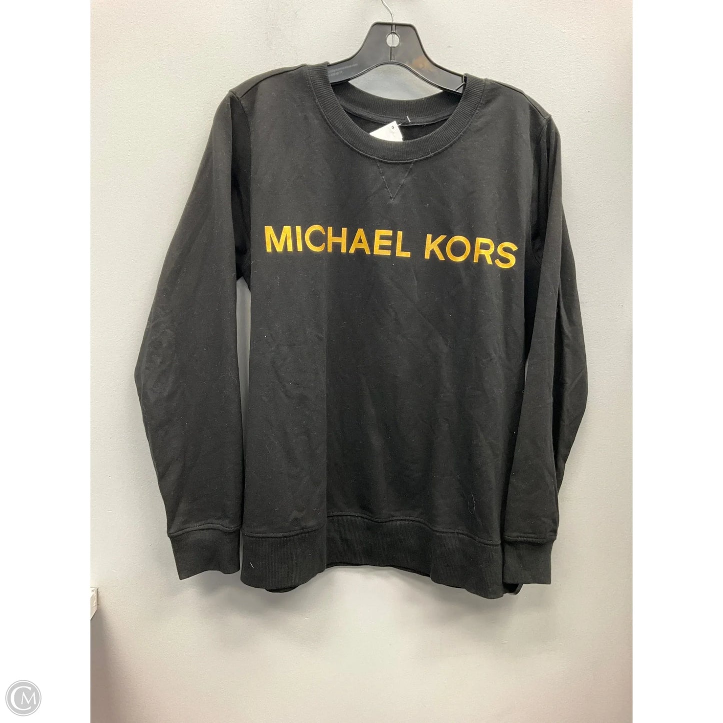 Top Long Sleeve By Michael By Michael Kors In Black & Gold, Size: M