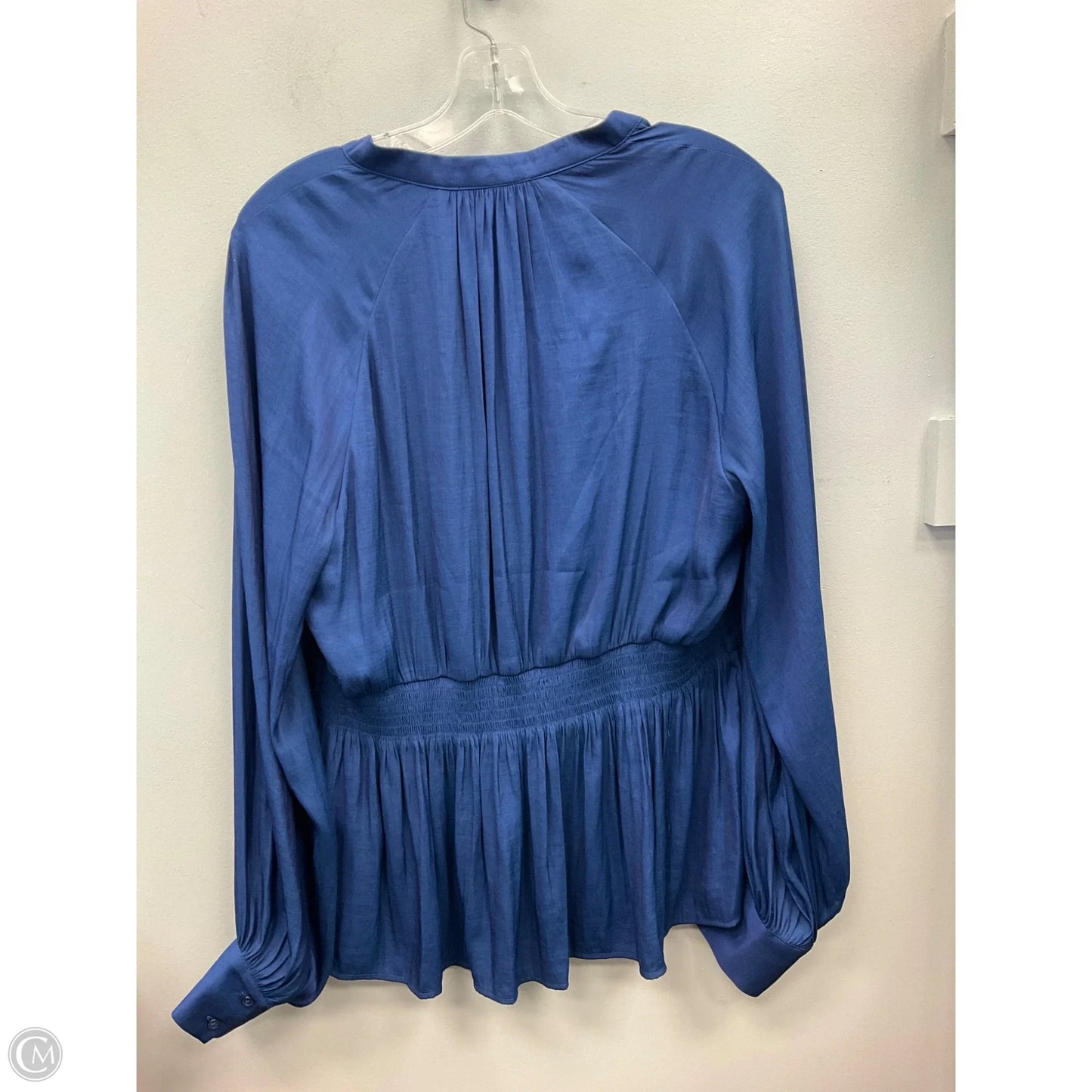 Top Long Sleeve By Banana Republic In Blue, Size: L