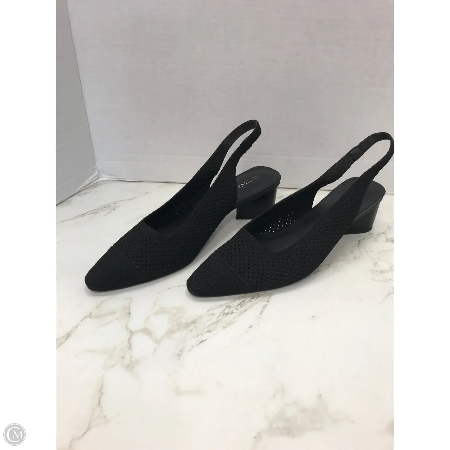 Sandals Heels Block By Vivaia In Black, Size: 8