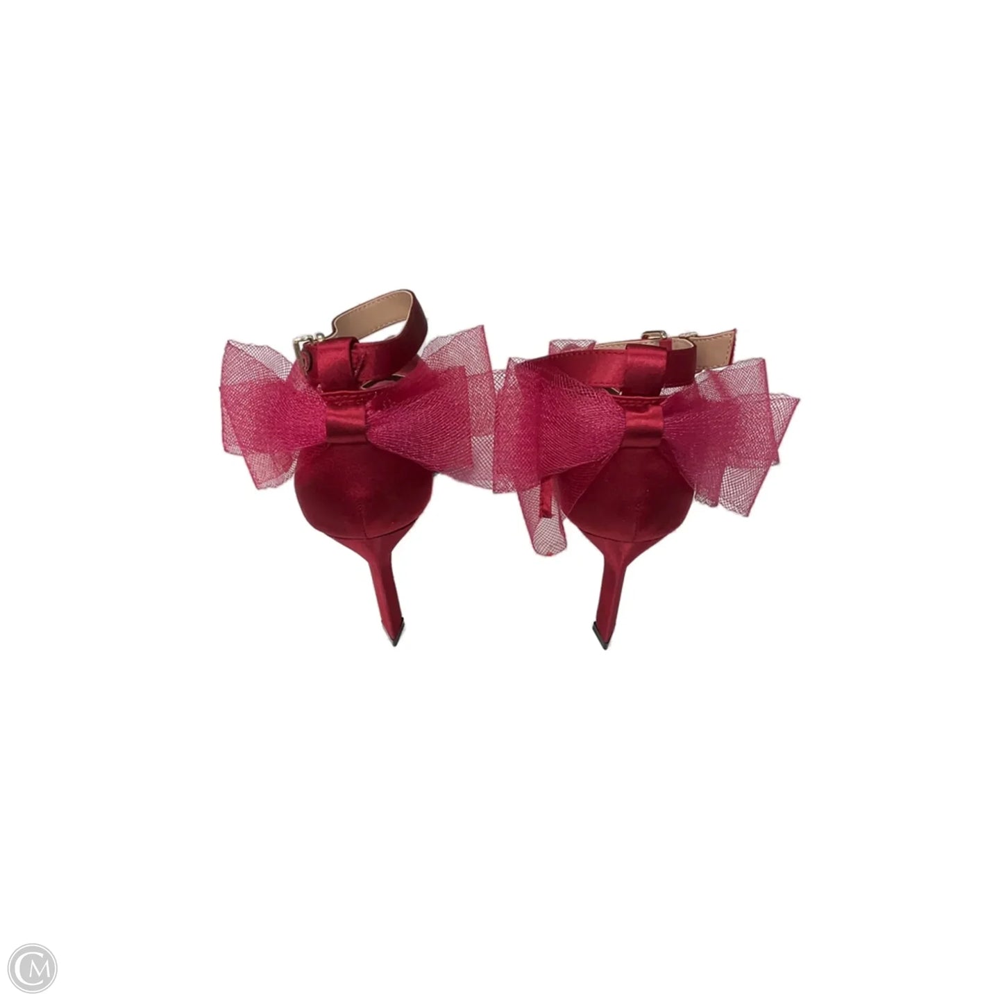 Sandals Heels Stiletto By New York And Co In Red, Size: 7.5