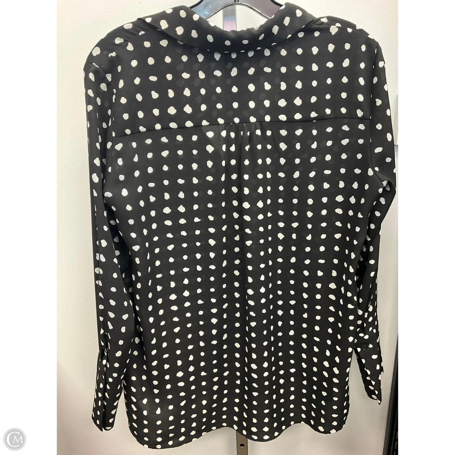 Top Long Sleeve By Pleione In Polkadot Pattern, Size: S