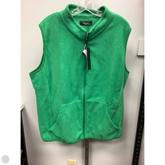Vest Fleece By Clothes Mentor In Green, Size: Xxl