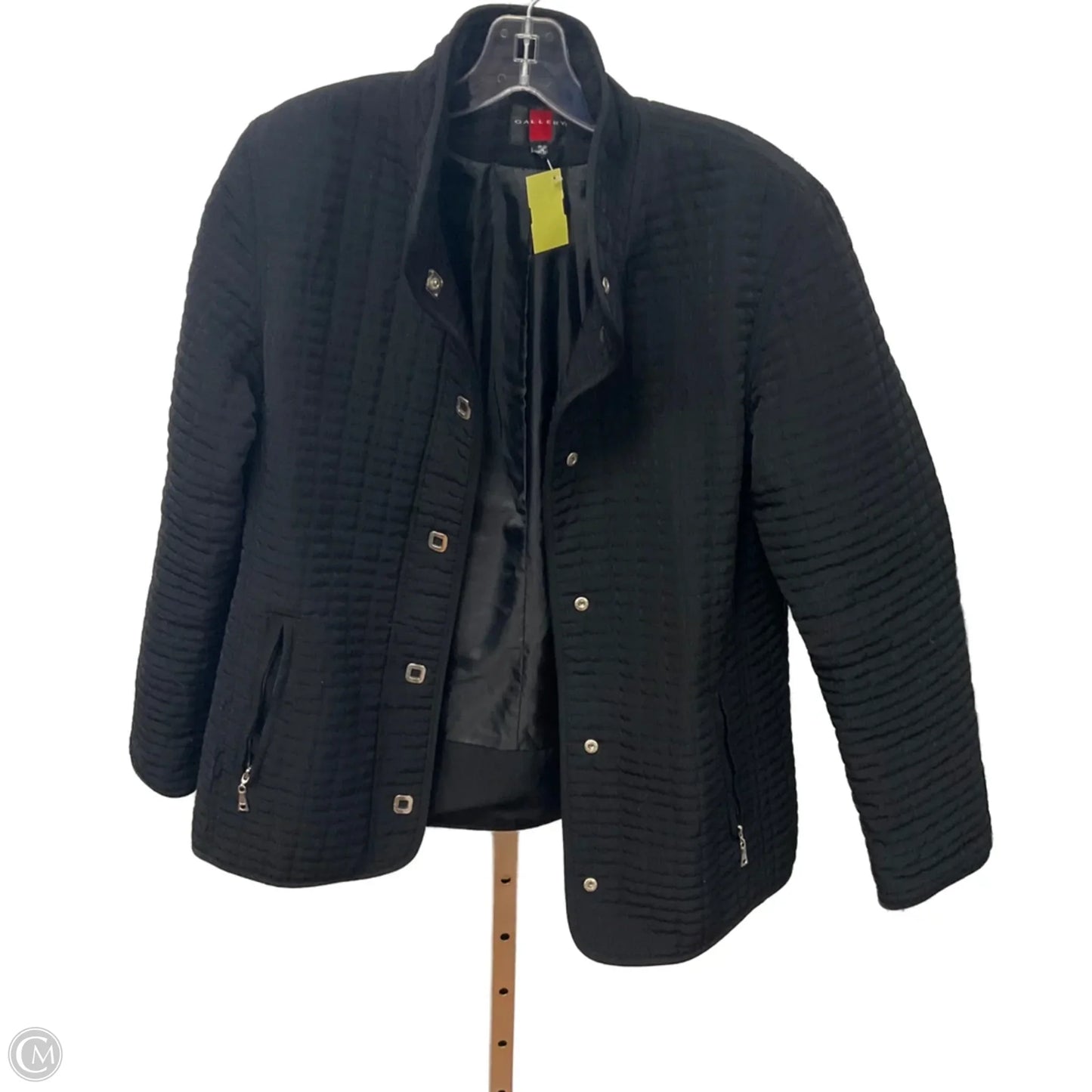 Jacket Puffer & Quilted By Gallery In Black, Size: M
